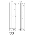 Полотенцесушитель электрический APEXTERMO Sirius SR10112WM 1100x120 с крючками, белый матовый, I-образный. Фото 4