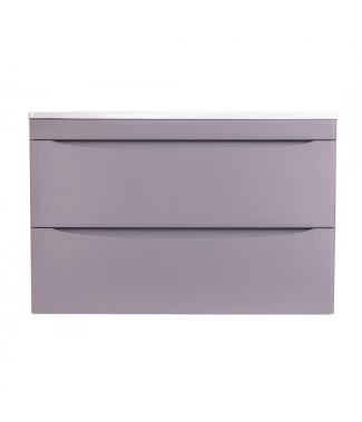 Тумба с раковиной Style Line Бергамо мини 90 2 ящика Люкс Plus подвесная серый антискрейч