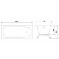 Ванна стальная Loranto Novaro La CS00078488 150x70 пристенная. Фото 4