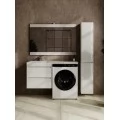 Тумба с раковиной Style Line Даллас Леон 120 L Люкс Plus белая, подвесная. Фото 7