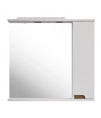 Шкаф-зеркало ASB-Mebel Вита 80 R дуб золотой, белый