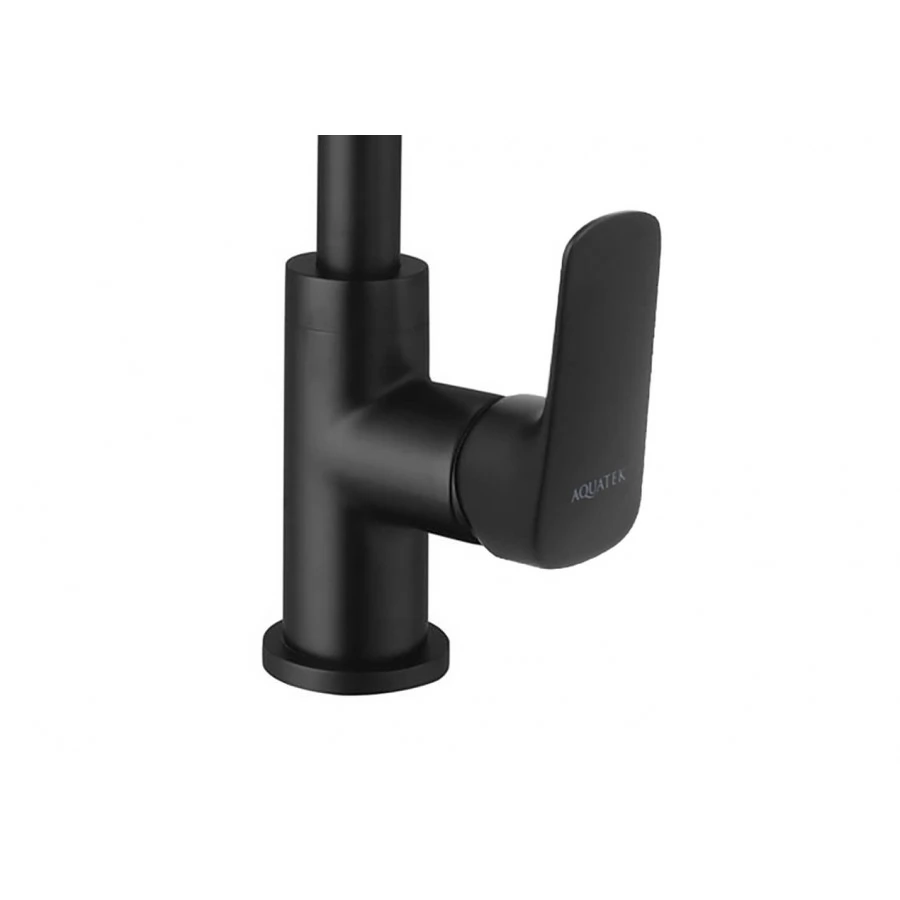 Смеситель для кухни Aquatek Вега, черный матовый AQ1081MB. Фото 1