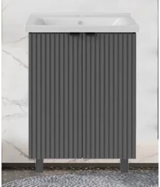 Тумба с раковиной ASB-Mebel Дора 60 серая