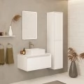 Тумба с раковиной Dreja Insight 80 белый глянец подвесная. Фото 4