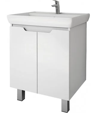 Тумба с раковиной Dreja Q Plus (D) 60 подвесная, белый глянец