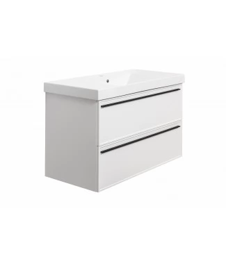 Тумба с раковиной La Fenice Elba Twin подвесная 100, Bianco