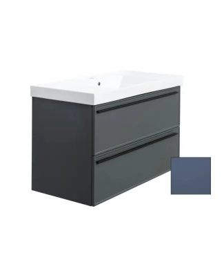 Тумба с раковиной La Fenice Elba Twin подвесная 100, Blu Grigio