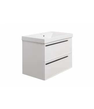 Тумба с раковиной La Fenice Elba Twin подвесная 80, Bianco