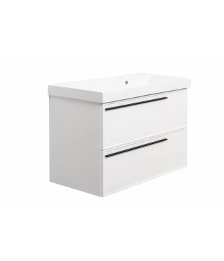 Тумба с раковиной La Fenice Elba Twin подвесная 90, правая, Bianco