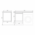 Тумба с раковиной под стиральную машину Uperwood Magenta 110 L, подвесная, белая, графит, 1 ящик. Фото 1