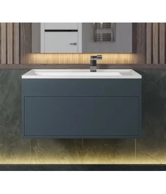 Тумба с раковиной Uperwood Lotus Premium подвесная 80, серая
