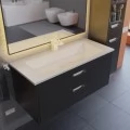Тумба с раковиной Uperwood Modul 100, подвесная, черная. Фото 5