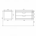 Тумба с раковиной Uperwood Modul 100, подвесная, черная. Фото 1