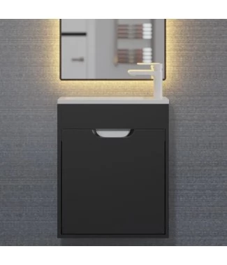 Тумба с раковиной Uperwood Modul 50, подвесная, черная