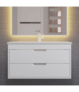 Тумба с раковиной Uperwood Modul 80, подвесная, белая