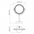 Зеркало Wasserkraft с LED-подсветкой двухстороннее, с 3-х кратным увеличением K-1005BLACK. Фото 2