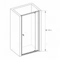 Душевая дверь в нишу RGW Passage PA-02 NEW 90х185, профиль хром, стекло прозрачное. Фото 2