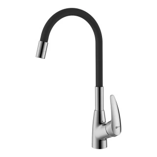 Смеситель для кухни Lemark LM0415C-Black хром, черный