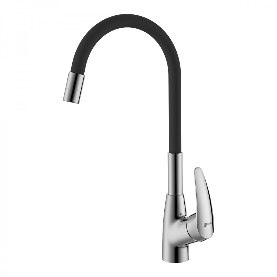 Смеситель для кухни Lemark LM0415C-Black хром, черный