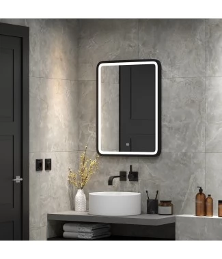 Зеркало Relisan Alexandria BLACK 600х800 с подсветкой