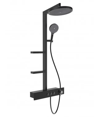 Душевая система Aquame AQM8005B черный, термостат