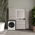 Шкаф-пенал Style Line Атлантика 35 L, с бельевой корзиной, карамель. Фото 3