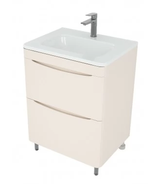 Тумба с раковиной Style Line Бергамо мини 60, карамель, напольная