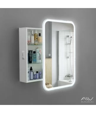 Зеркальный шкаф Alavann Cosmetic Light (Косметик Лайт) 60 с подсветкой и приближением