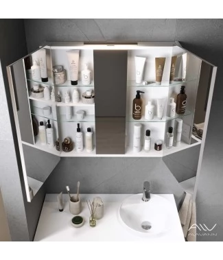 Зеркальный шкаф-трюмо Alavann Cosmetic (Косметик) 90 с приближением