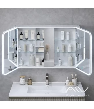 Зеркало-шкаф трюмо Alavann Cosmetic (Косметик) Лайт 120 с подсветкой