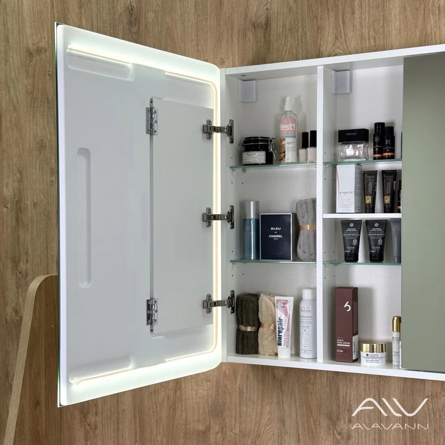 Зеркало-шкаф трюмо Alavann Cosmetic (Косметик) Лайт 120 с подсветкой. Фото 4