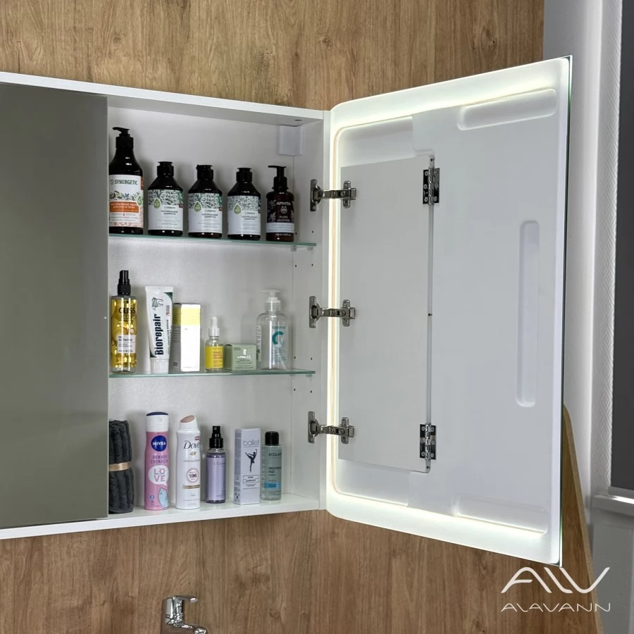 Зеркало-шкаф трюмо Alavann Cosmetic (Косметик) Лайт 120 с подсветкой. Фото 5