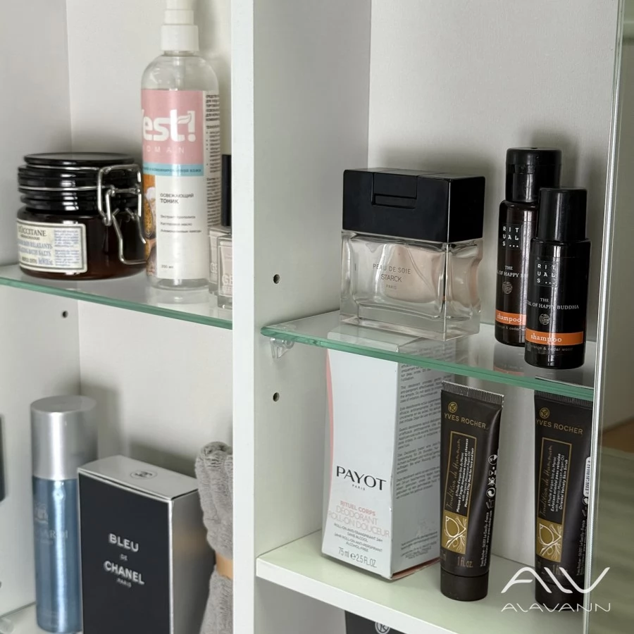 Зеркало-шкаф трюмо Alavann Cosmetic (Косметик) Лайт 120 с подсветкой. Фото 6