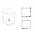 Душевой уголок ABBER Schwarzer Diamant AG02100BDTH. Фото 1