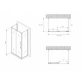Душевой уголок ABBER Schwarzer Diamant AG30130MH-S90M-S90M. Фото 1