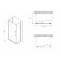 Душевой уголок ABBER Schwarzer Diamant AG30140BH-S70B-S70B. Фото 1