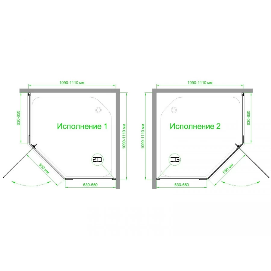 Душевой уголок Royal Bath  TR  RB110TR-T 110х110. Фото 1