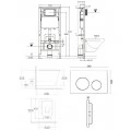 Комплект унитаза с инсталляцией Agger ATI04100+APB100, кнопка смыва хром. Фото 13