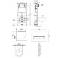 Комплект унитаза с инсталляцией Agger ATI09150L+APB244, кнопка смыва черная. Фото 10