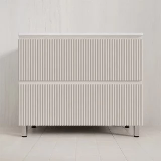 Тумба с раковиной Style Line Марокко 100 напольная, крем  ( ум. Line 100, кварц серый шелк)