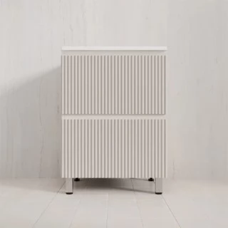 Тумба с раковиной Style Line Марокко 60 напольная, крем  ( ум. Line 60, кварц антрацит)