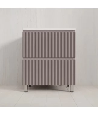 Тумба с раковиной Style Line Марокко 70 напольная, тауп темный  ( ум. Line 70, кварц антрацит)