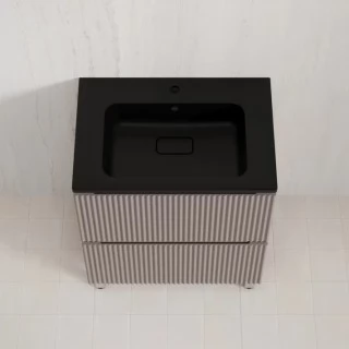 Тумба с раковиной Style Line Марокко 70 напольная, тауп темный  ( ум. Соул 70, кварц антрацит)
