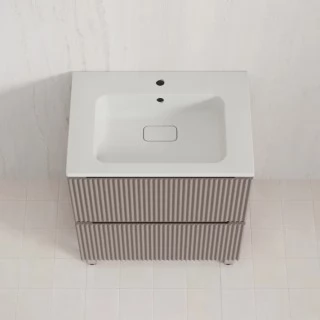 Тумба с раковиной Style Line Марокко 70 напольная, тауп темный  ( ум. Соул 70, кварц жасмин)
