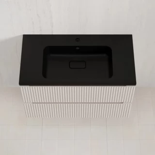 Тумба с раковиной Style Line Марокко 90 подвесная, крем  ( ум. Соул 90, кварц антрацит)