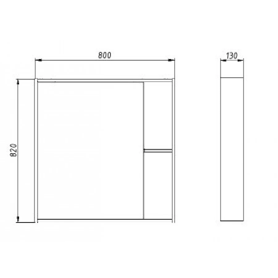 Зеркало ASB-Mebel Адель 80 белый, дуб сонома. Фото 4