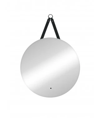 Зеркало Continent Best Led D 650 на ремне из натуральной кожи черного цвета с бесконтактным сенсором