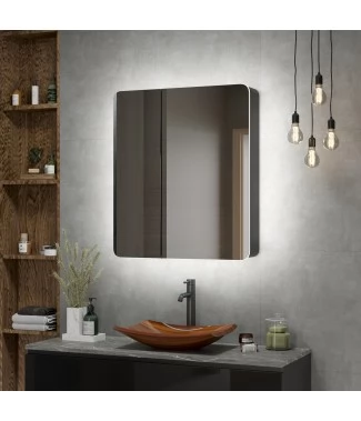 Зеркало-шкаф Continent Eltoro black LED 760х850