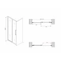 Душевая дверь ABBER Schwarzer Diamant AG30100H 195x100. Фото 1