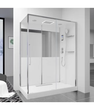 Душевая кабина Black&White G8890 с парогенератором 160x85